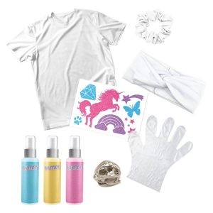 GP TOYS Loisirs Créatifs – Glitzy – Coffret Spray On Tie & Dye Kit 7