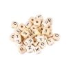 Paris Prix Lot De Perles En Bois Alphabet 12cm Naturel 10