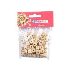 Paris Prix Lot De Perles En Bois Alphabet 12cm Naturel 6