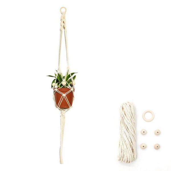 Paris Prix Kit Macramé Suspension Pot 28cm Naturel 1