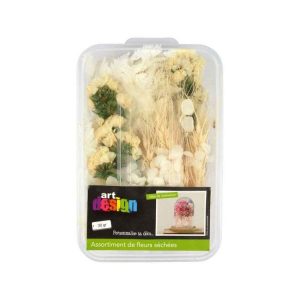 Paris Prix Assortiment De Fleurs Séchées Naturelles 30g Blanc 6