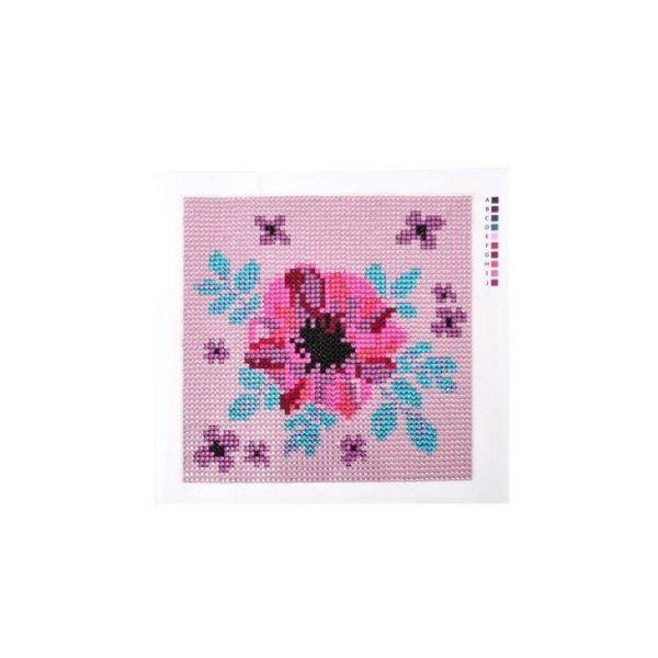 Paris Prix Kit Diamond Painting Fleur 20x20cm Multicolore 3