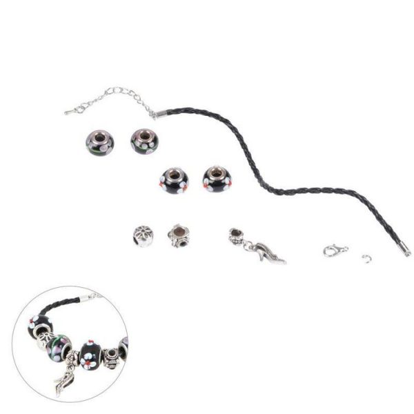 Paris Prix Kit Bracelet Mode Charms 9cm Noir 1