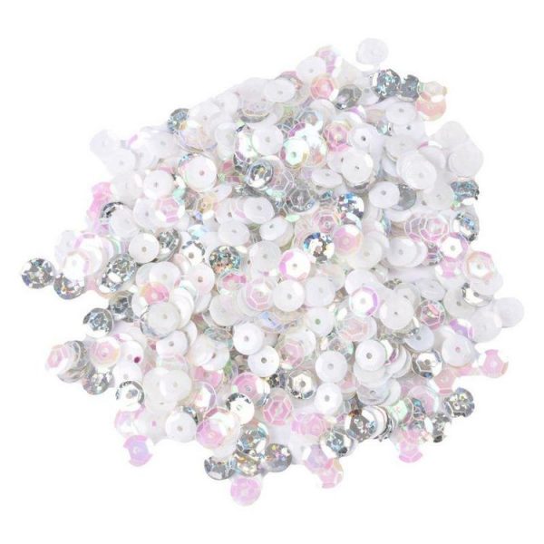 Paris Prix Lot De Sequins Déco Neige 14cm Blanc 1