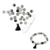 Paris Prix Kit Bracelet 21 Perles Verres 0,8cm Gris & Noir 7