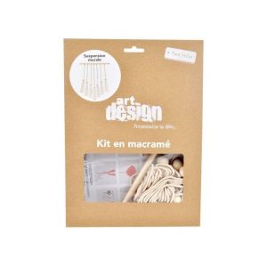 Paris Prix Kit Macramé Suspension Murale 30cm Naturel 6