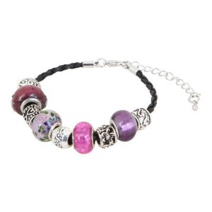 Paris Prix Kit Bracelet Mode Charms 9cm Mauve 9