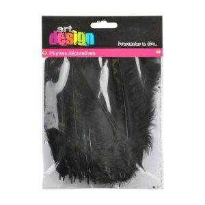 Paris Prix Lot De 35 Plumes Décoratives Sensa 16cm Noir 6