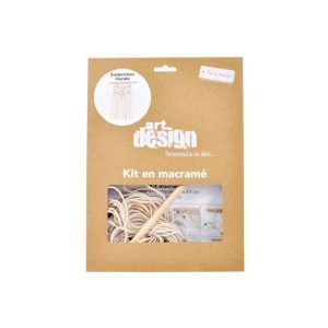 Paris Prix Kit Macramé Suspension Murale 41cm Naturel 6