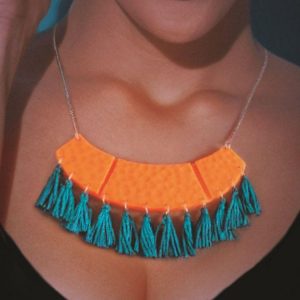 Graine Créative Kit Pâte Polymère Fluo – Faire Son Collier Plastron Orange Fluo 6